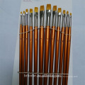 Professional acrylic painting and oil artist brushes with wooden handle